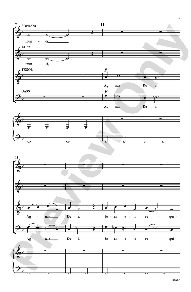 Agnus Dei (Requiem) - SATB Choral Octavo (Digital Download)