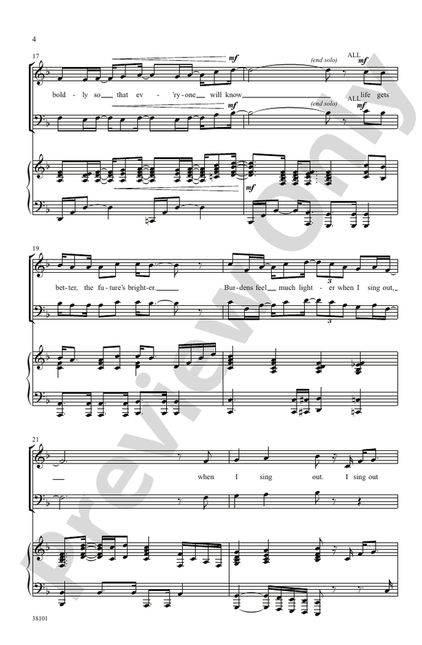 I Sing Out – SAB Choral Octavo (Digital Download)