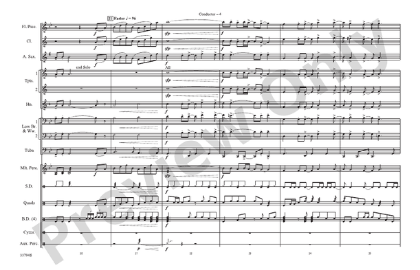 Stairway to Heaven – Marching Band Conductor Score & Parts (Digital Download)