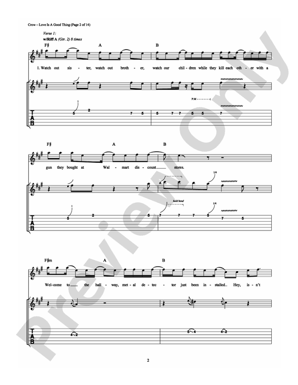 Love is a Good Thing - Guitar TAB (Digital Download)