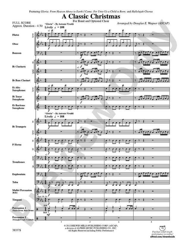 A Classic Christmas - Concert Band Conductor Score & Parts (Digital Download)