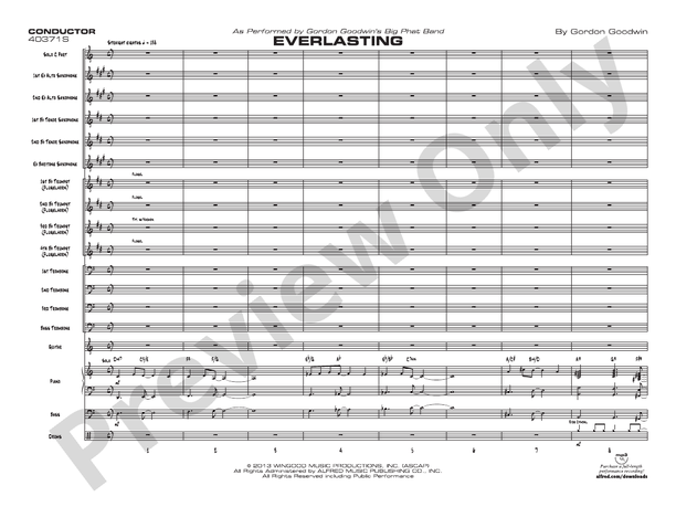 Everlasting – Jazz Ensemble Conductor Score & Parts (Digital Download)