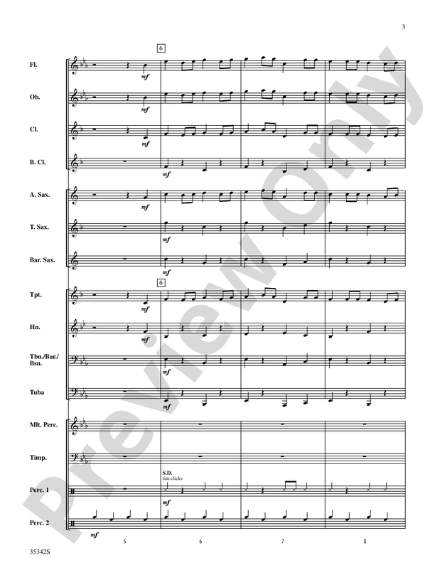 Tick Tock - Concert Band Conductor Score & Parts (Digital Download)