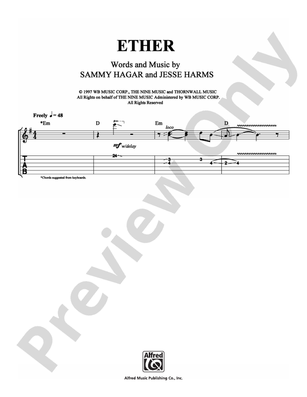 Ether - Guitar TAB (Digital Download)
