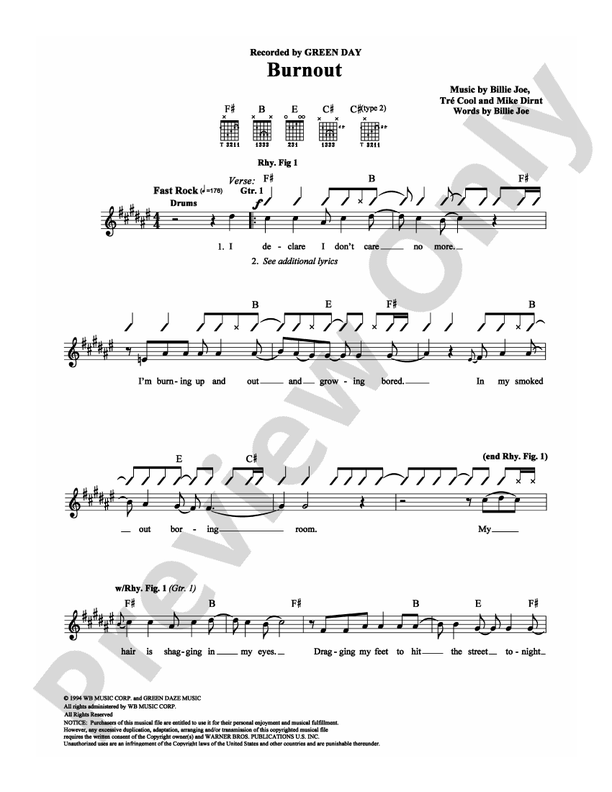 Burnout - Guitar TAB (Digital Download)