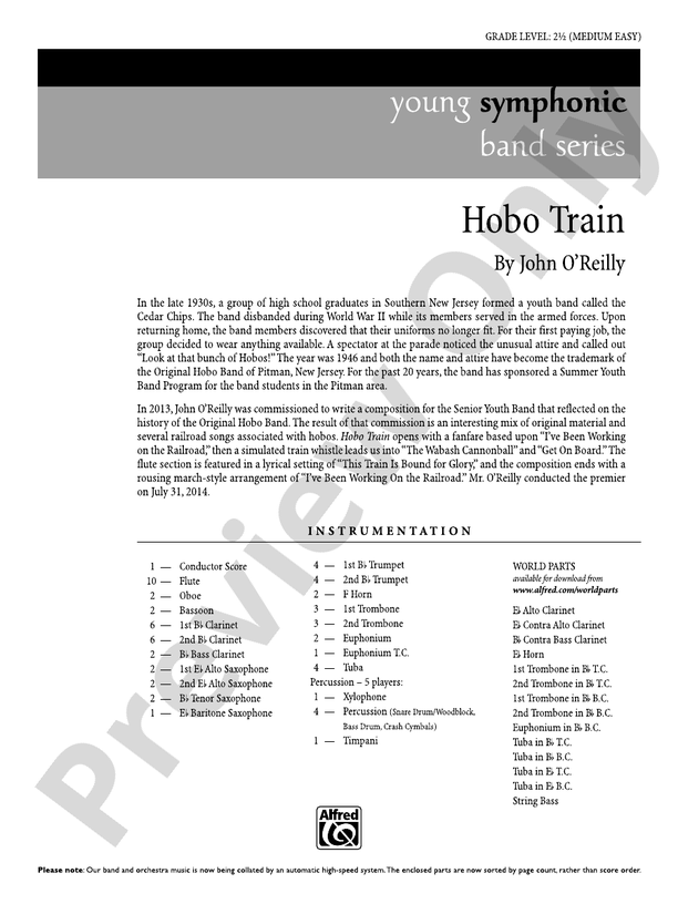 Holiday Bobsled Run - Concert Band Conductor Score & Parts (Digital Download)