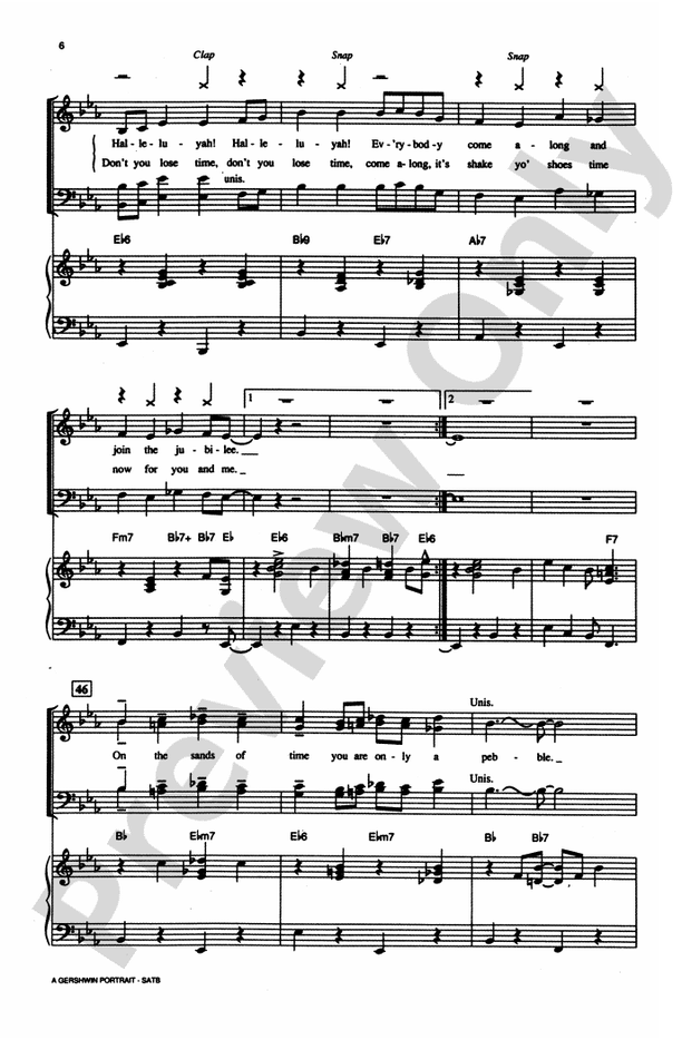A Gershwin Portrait! The Music of George and Ira Gershwin - SATB Choral Octavo (Digital Download)