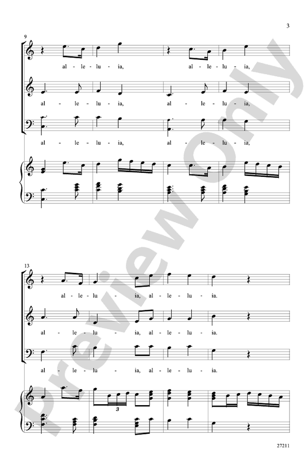 Alleluia (from Veni Sancte Spiritus) - SAB Choral Octavo (Digital Download)