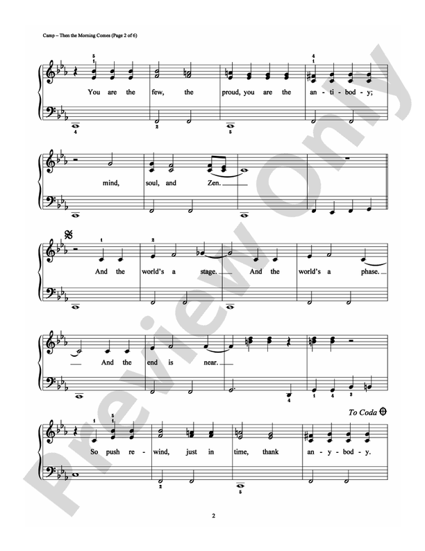 Then the Morning Comes - Arr. Richard Bradley - Easy Piano (Digital Download)