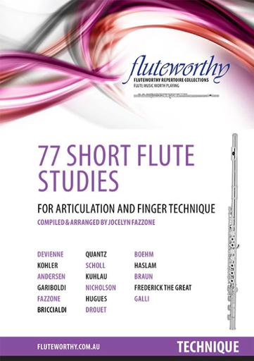 77 Short Flute Studies - Flute arranged by Fazzone Fluteworthy FW77S