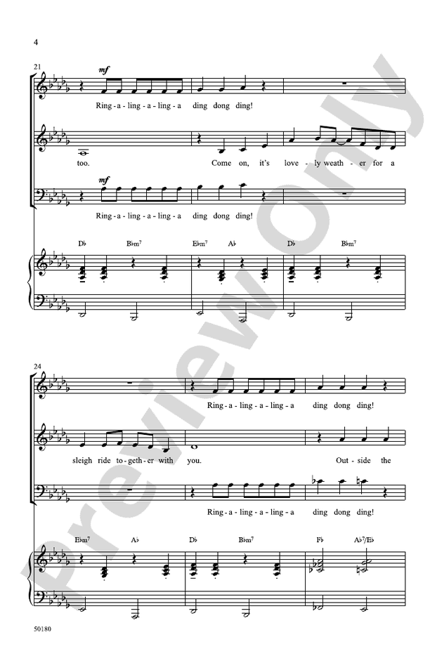 Sleigh Ride - 3-Part Mixed Choral Octavo (Digital Download)