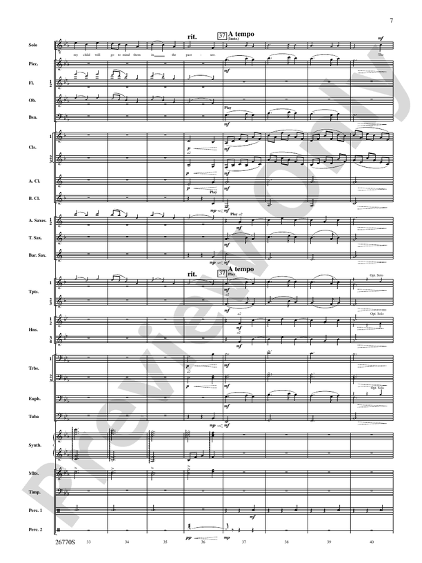 Irish Songs - Concert Band Conductor Score & Parts (Digital Download)