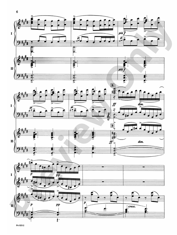 Liszt - Totentanz (Danse Macabre) - 2 Piano, 4 Hands - TWO Copies required - (Digital Download)