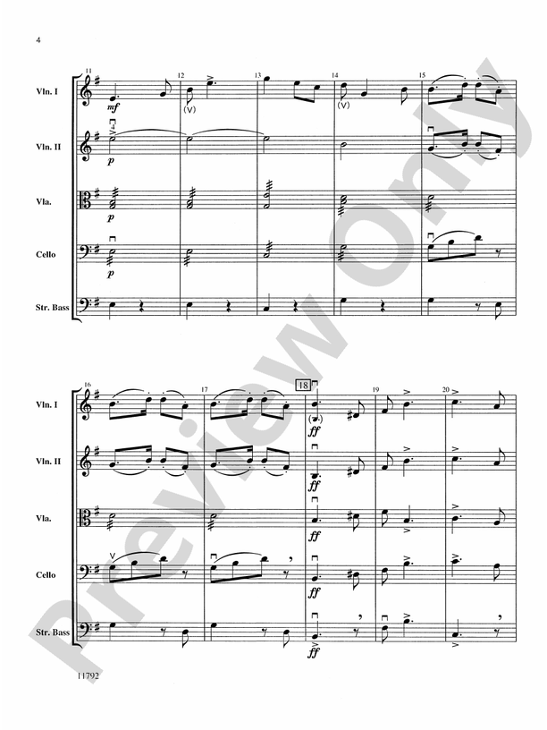 New World Symphony – String Orchestra Conductor Score & Parts (Digital Download)
