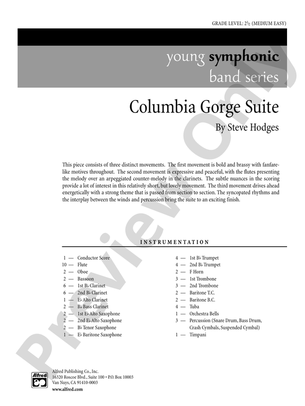 Columbia George Suite - Concert Band Conductor Score & Parts (Digital Download)