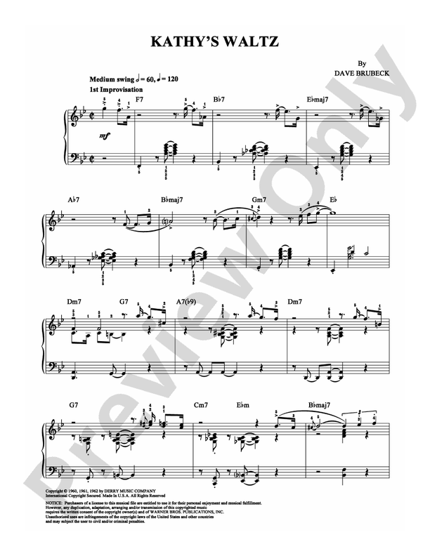 Kathy's Waltz - Piano (Digital Download)