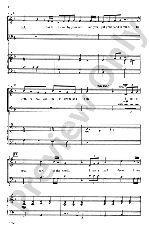 I Am a Small Part of the World – SATB Choral Octavo (Digital Download)