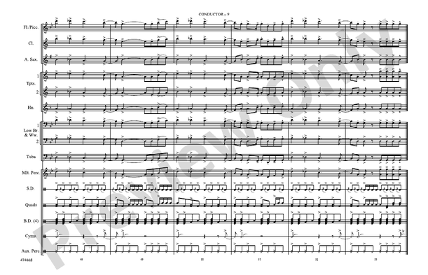 Pressure – Marching Band Conductor Score & Parts (Digital Download)