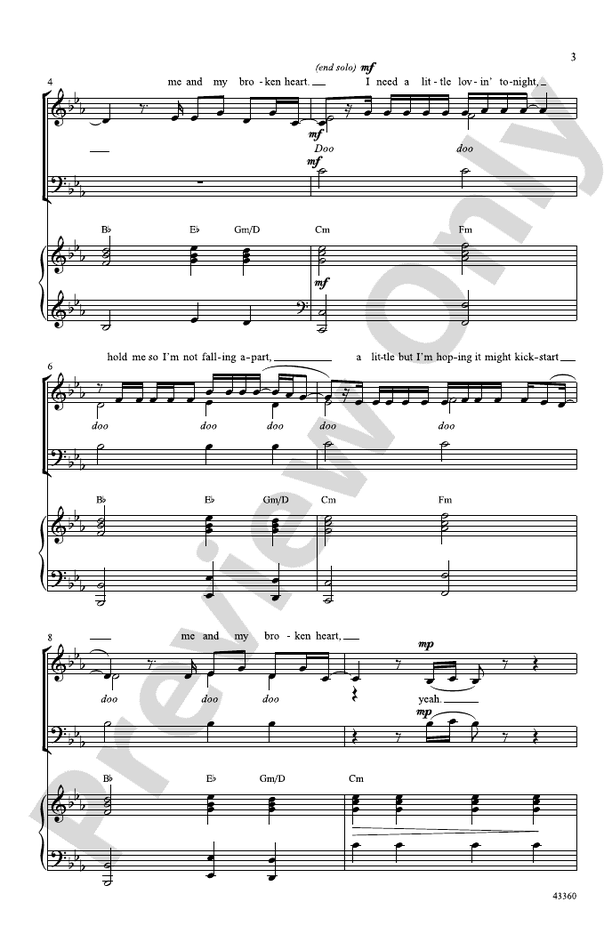 Me and My Broken Heart – SAB Choral Octavo (Digital Download)