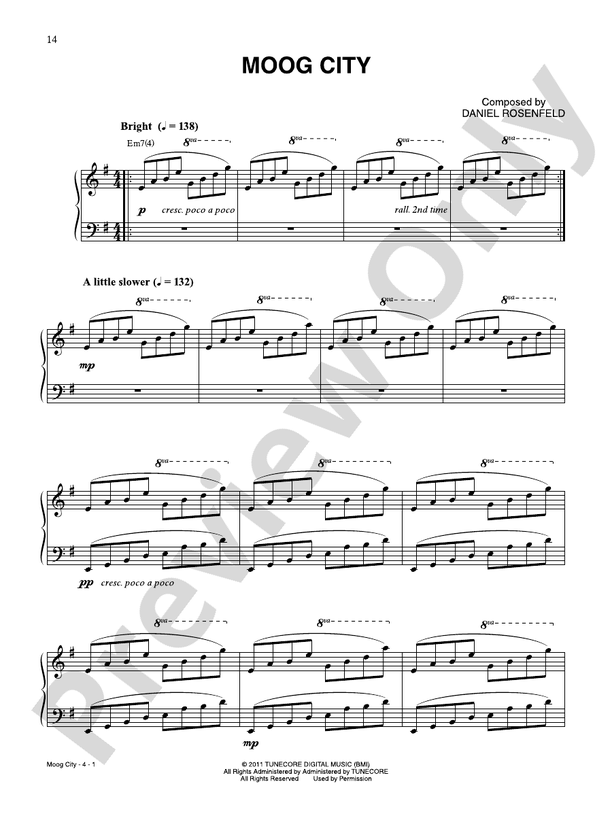 Moog City (from "Minecraft") - Piano (Digital Download)