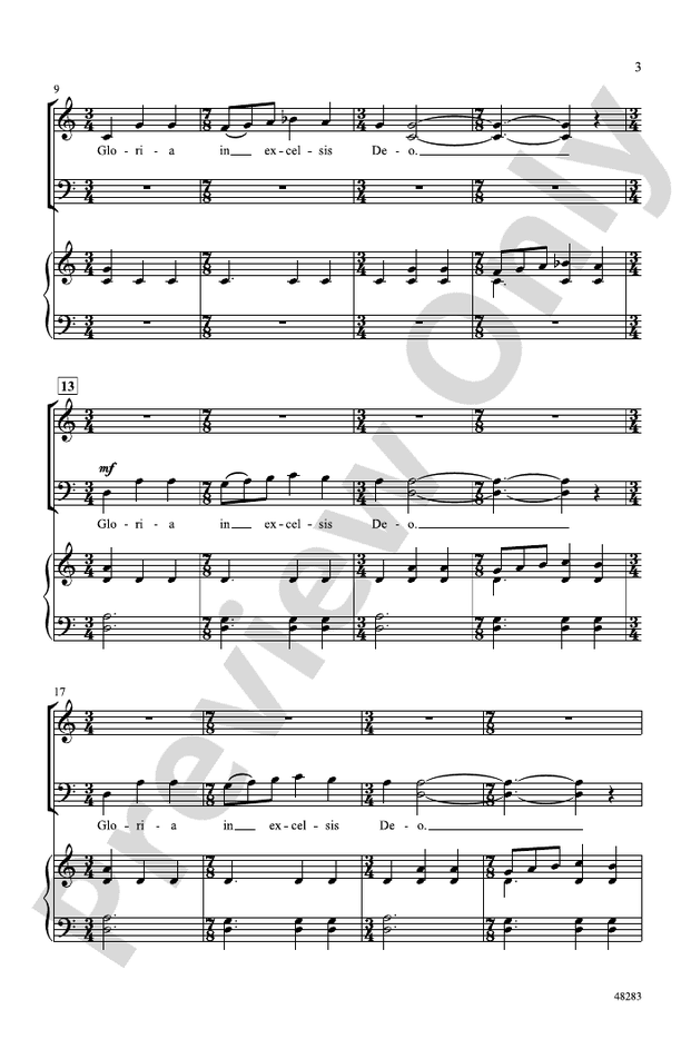 Gloria in Excelsis Deo - Jay Althouse – SATB Choral Octavo (Digital Download)