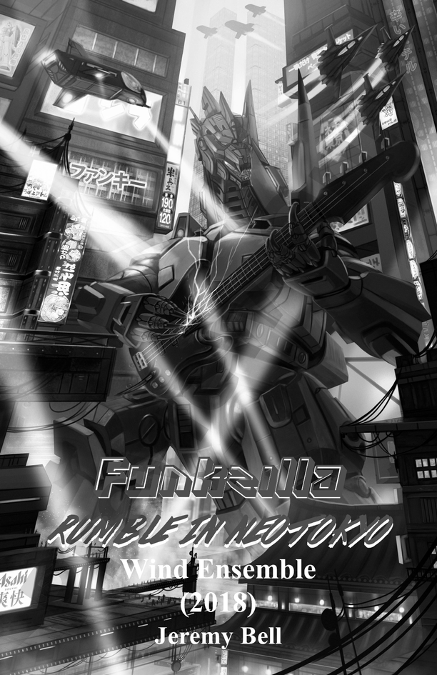 Funkzilla: Rumble in Neo Tokyo - Concert Band Conductor Score & Parts (Digital Download)