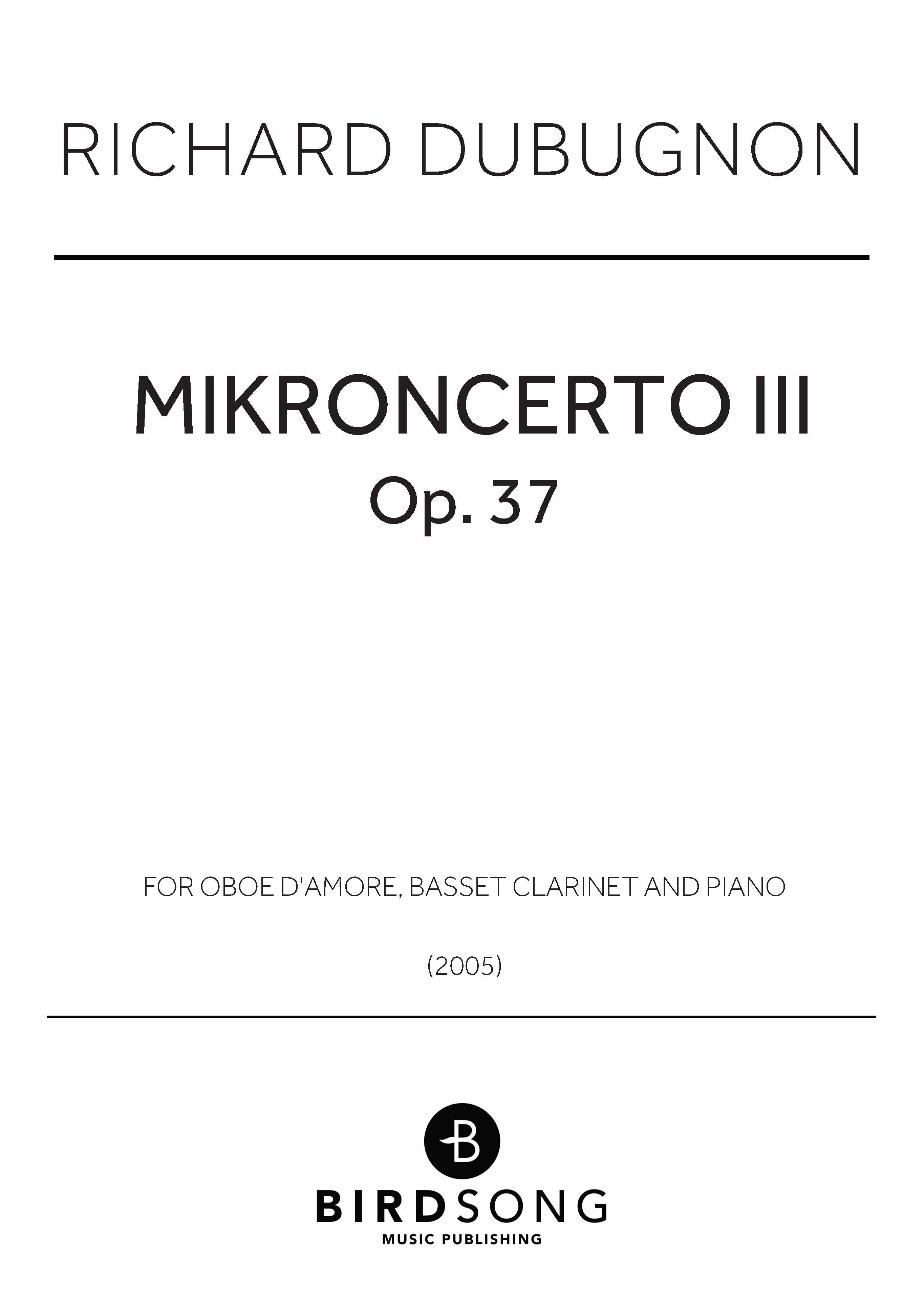 Mikroncerto III - Instrumental Trio (Digital Download)