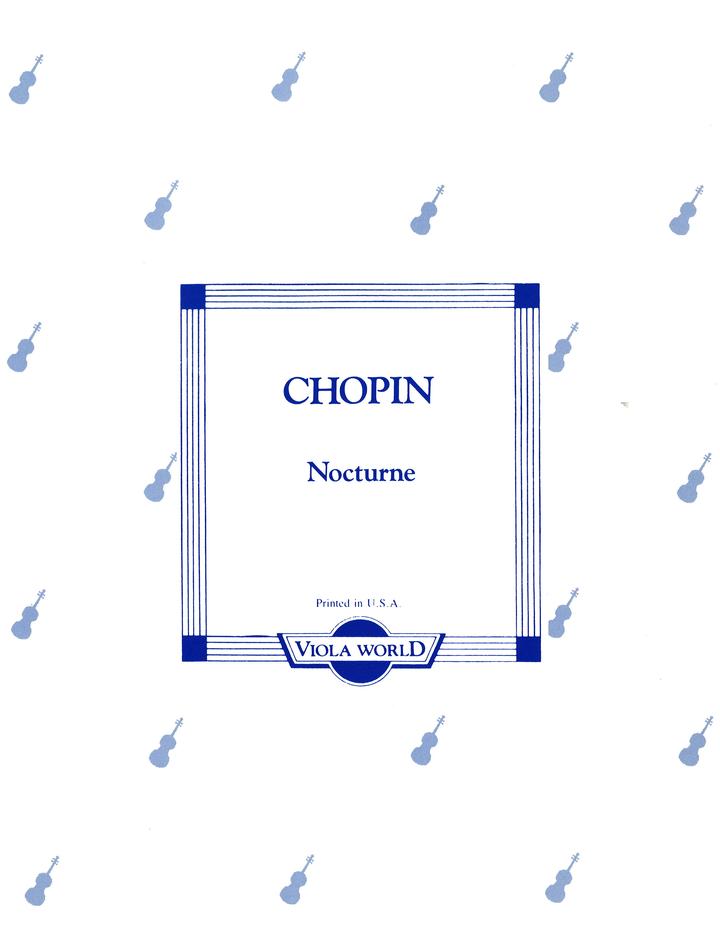 Chopin - Nocturne - Viola/Piano Accompaniment arranged by Arnold Viola World VWP000008