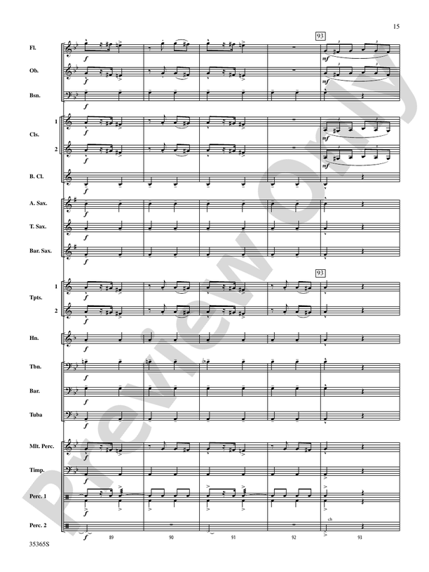 Ritual Fire Dance (From El Amor Brujo) - Concert Band Conductor Score & Parts (Digital Download)