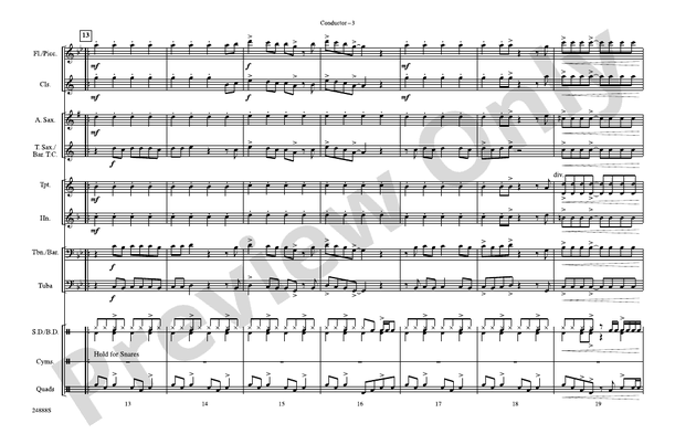 Bang the Drum All Day (Arr. Jerry Burns) – Marching Band Conductor Score & Parts (Digital Download)