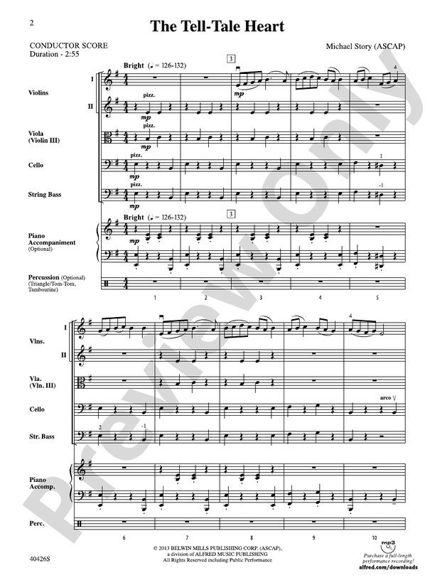 The Tell-Tale Heart – String Orchestra Conductor Score & Parts (Digital Download)