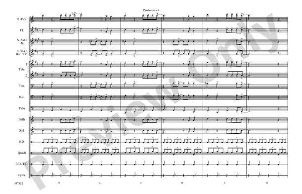 Shake, Rattle and Roll – Marching Band Conductor Score & Parts (Digital Download)