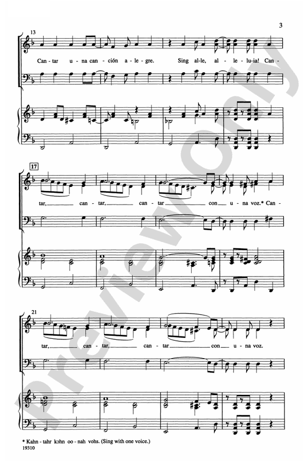 ¡Cantar! (Sing!) - SAB Choral Octavo (Digital Download)