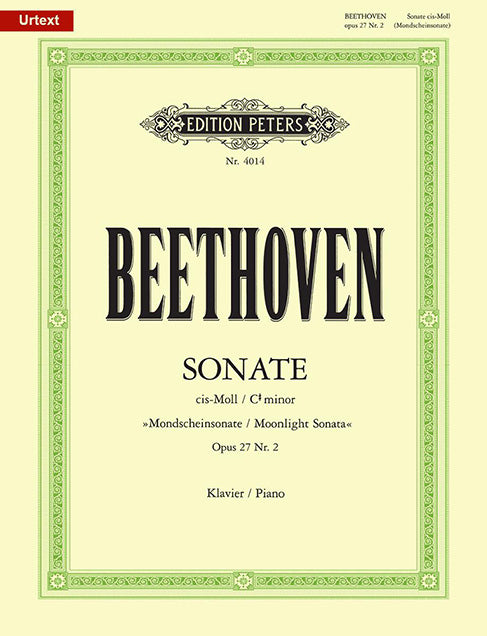 Beethoven - Piano Sonata No. 14 in C# minor, Op. 27, No. 2 (‘Moonlight Sonata’) (EP4014) - Piano Solo (Digital Download)