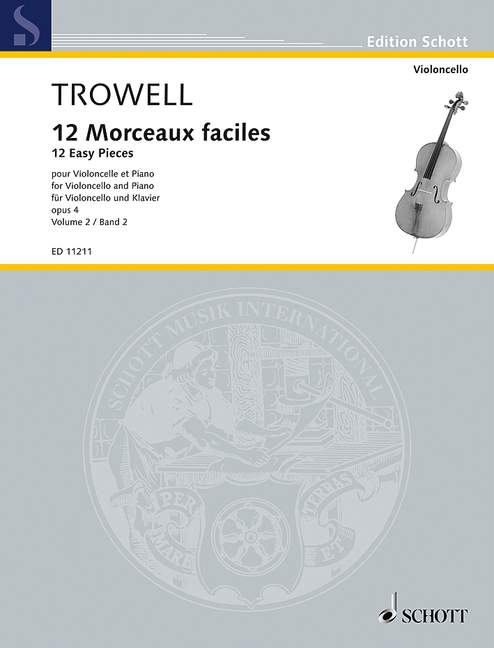 12 Morceaux Faciles Op 4 Book 2 Cello/Piano