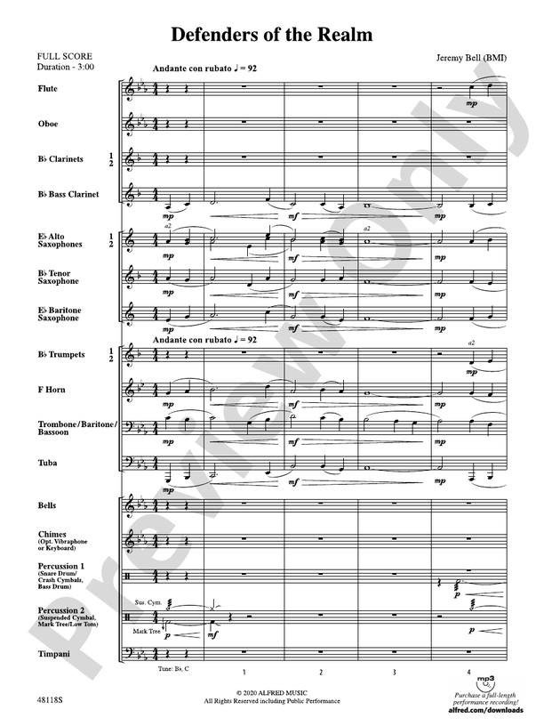Defenders of the Realm - Concert Band Conductor Score & Parts (Digital Download)