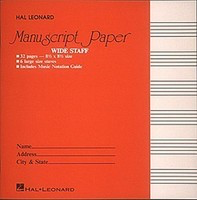 Wide Staff Manuscript Paper (Red Cover) - Hal Leonard 210004