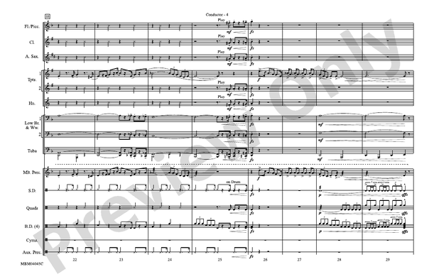 The Pink Panther – Marching Band Conductor Score & Parts (Digital Download)