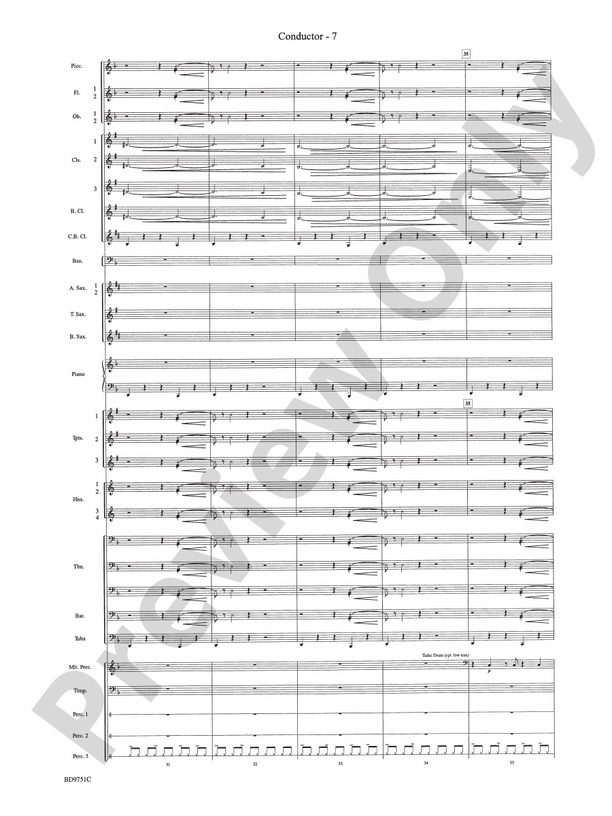 Purgatorio (from The Divine Comedy) - Concert Band Conductor Score & Parts (Digital Download)