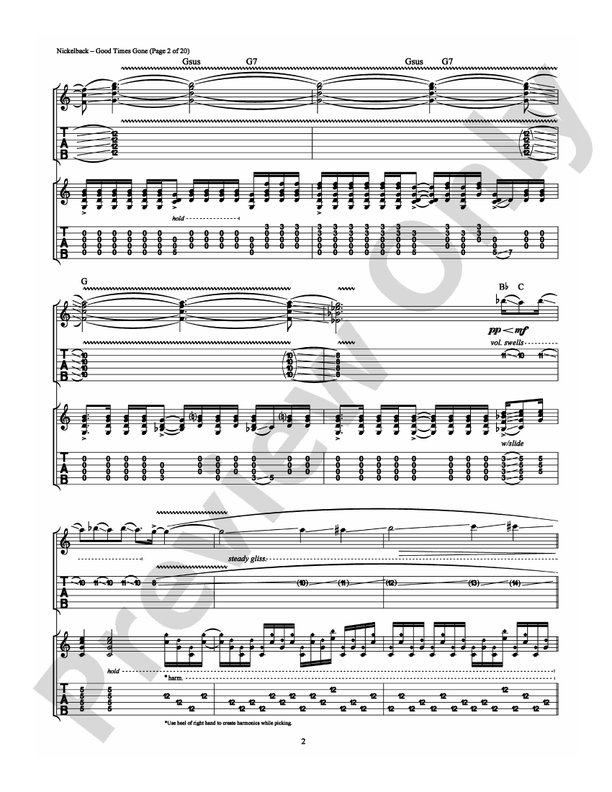 Good Times Gone - Guitar TAB (Digital Download)