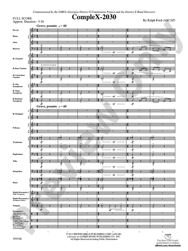 CompleX-2030 - Concert Band Conductor Score & Parts (Digital Download)