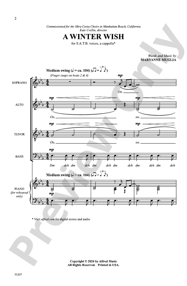 A Winter Wish - SATB A Cappella Choral Octavo (Digital Download)