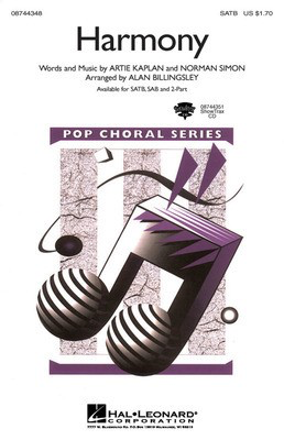 Harmony - SATB Billingsley Hal Leonard Choral Score Octavo