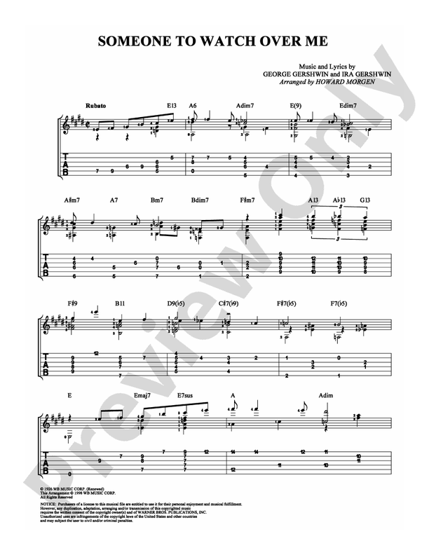 Someone To Watch Over Me - Arr. Howard Morgen - Guitar TAB (Digital Download)