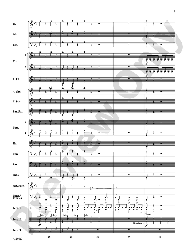 The Seventh Resolution - Concert Band Conductor Score & Parts (Digital Download)