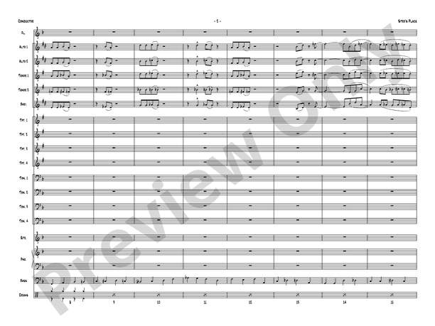 Stro's Place - Jazz Ensemble Conductor Score & Parts(Digital Download)
