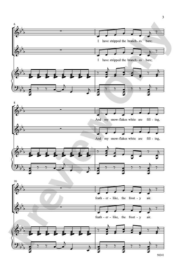 Winter - SSA Choral Octavo (Digital Download)