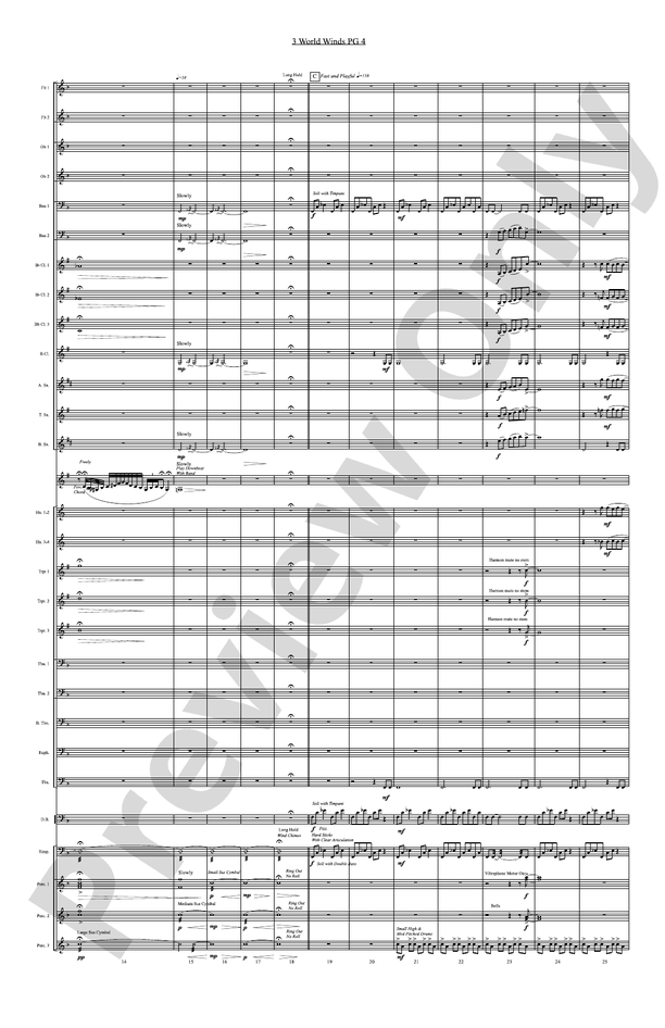 Three World Winds - Concert Band Conductor Score & Parts (Digital Download)