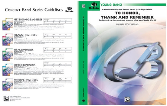 To Honor, Thank and Remember - Concert Band Conductor Score & Parts (Digital Download)