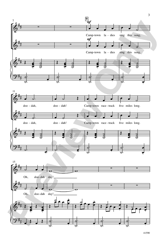 Camptown Races – 2-Part Choral Octavo (Digital Download)